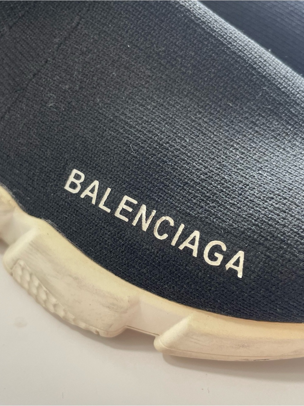 Balenciaga Speed Trainer Knit Sneakers Black White - Size EU 38 / US 8